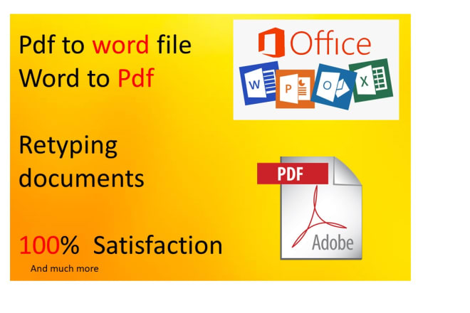 I will convert PDF to word file free and fast