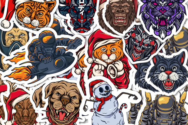 I will create a custom design sticker and tshirt