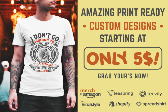 I will create a custom graphic or typography t shirt design