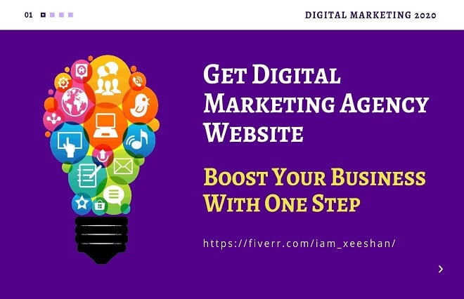 I will create a responsive digital marketing agency website
