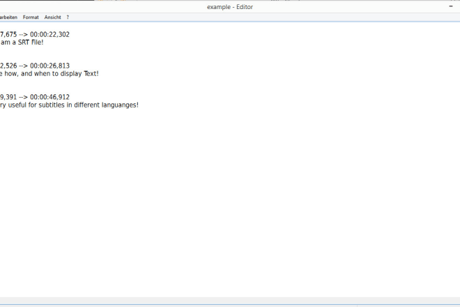 I will create a srt file for your video