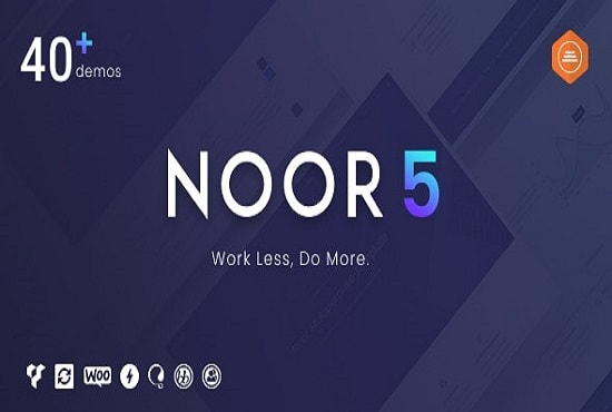 I will create a wordpress site with noor multipurpose theme