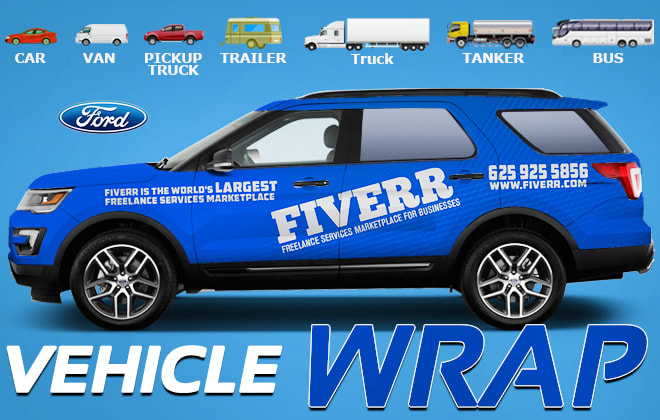 I will create awesome car wrap, van wrap and vehicle wrap
