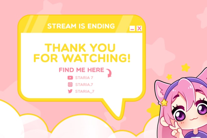 I will create cute customized twitch overlays