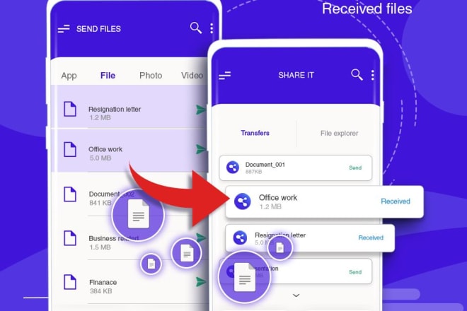 I will create file sharing app like shareit with admob integration