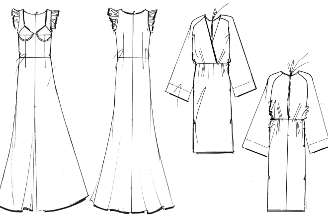 I will create hand fashion sketches of your design