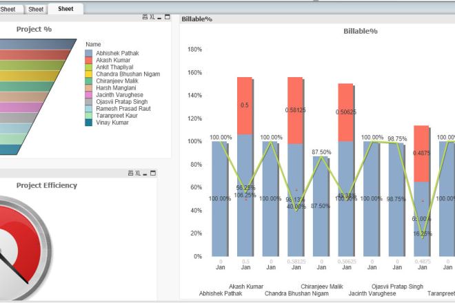 I will create qlik dashboard for fulfil business requirement