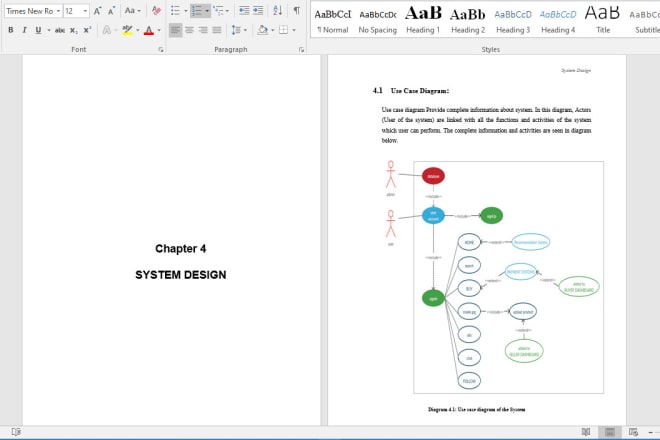 I will create software requirements srs and design decoument