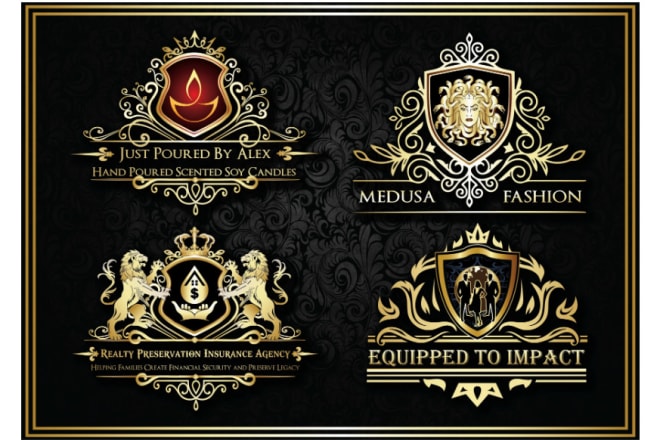 I will create you an awesome luxury vintage,retro,badge,stamp style logo