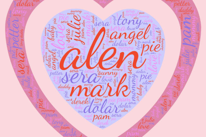 I will customize best family and friends word tree