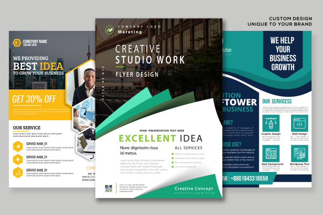 I will design a creative modern flyer in 12 hours