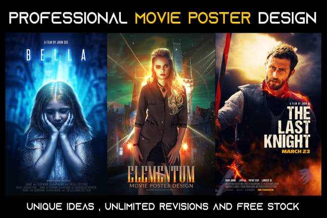 I will design a professional movie poster, film poster, poster