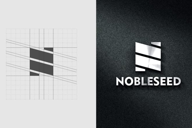 I will design a simple elegant logo with golden ratio