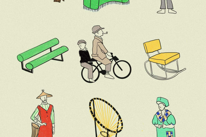 I will design and illustrate film postcard or poster