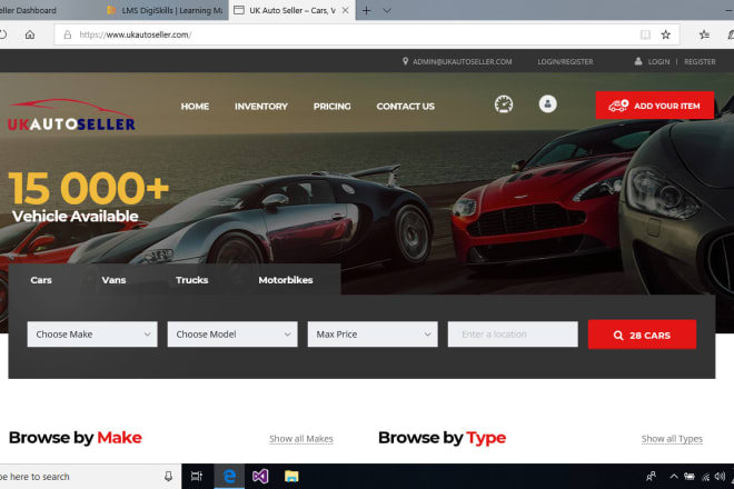 I will design automotive car dealership, repair services wordpress website