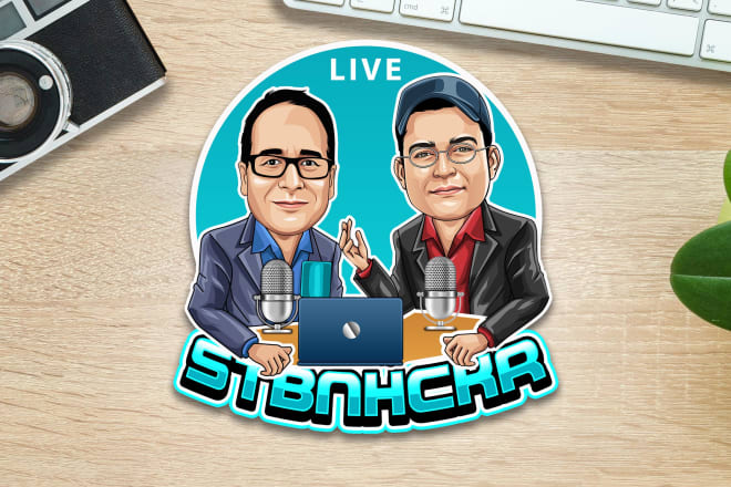 I will design awesome mascot for your podcast or youtube channel logo
