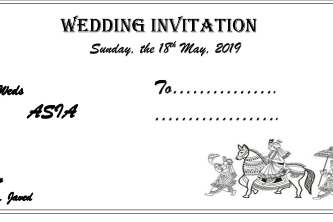 I will design beautiful invitation cards in just 1 day