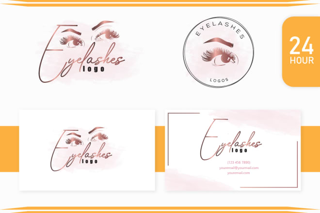 I will design best watercolor eyelash or beauty salon logo