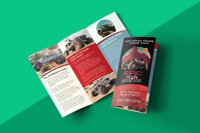 I will design bifold brochure or trifold brochure
