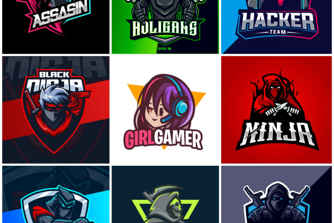 I will design create youtube, twitch, avatar, esport, mascot gaming logo