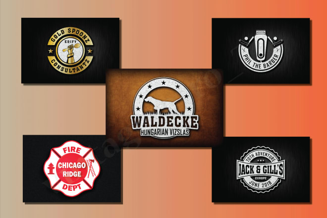 I will design creative modern, vintage, retro logo with free vector files