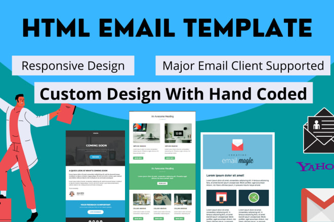 I will design creative, responsive HTML email template in 6 hours