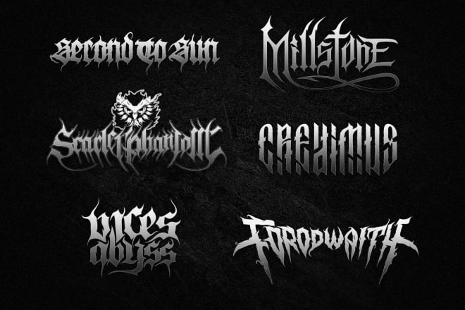 I will design heavy metal rock logo