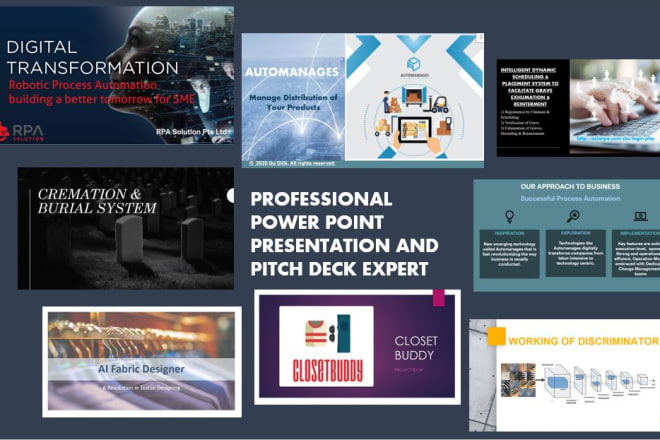 I will design impactful marketing pitch deck or PPT presentation