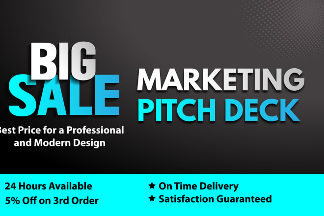 I will design marketing pitch deck