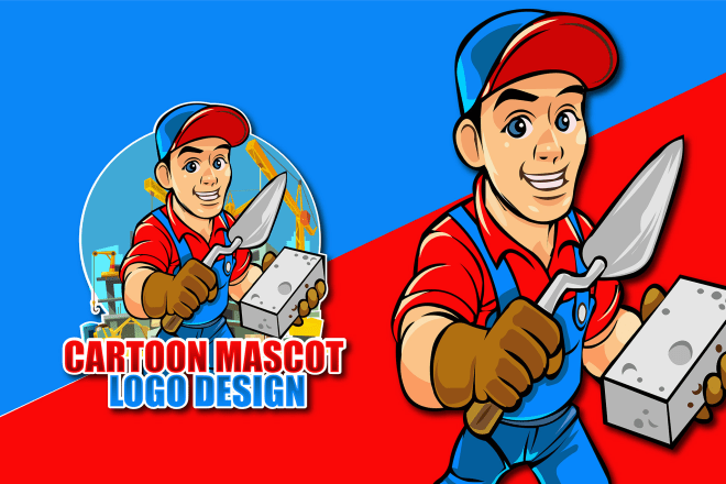 I will design modern cute mascot cartoon logo design