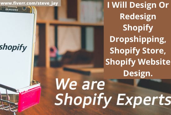 I will design or redesign shopify dropshipping, shopify store, shopify website design