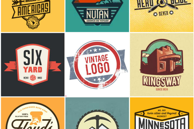 I will design original retro or vintage or hipster logo for you