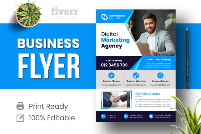 I will design professional business flyer