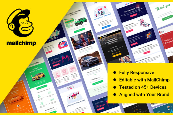 I will design responsive mailchimp email and newsletter template