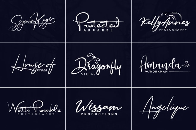 I will design scripted, handwritten or signature logo