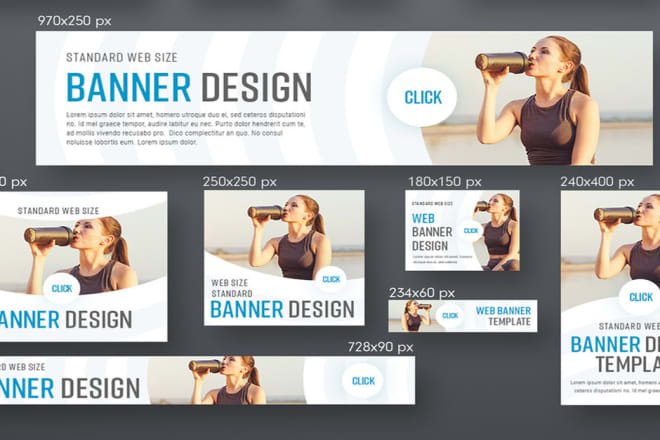 I will design top ten google web banner sizes