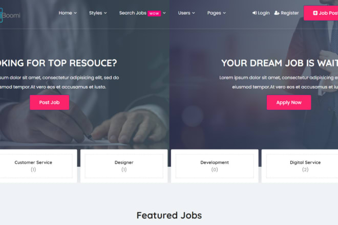 I will develop job posting or job board wordpress responsive site