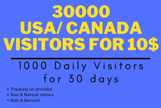 I will direct USA canada real web traffic