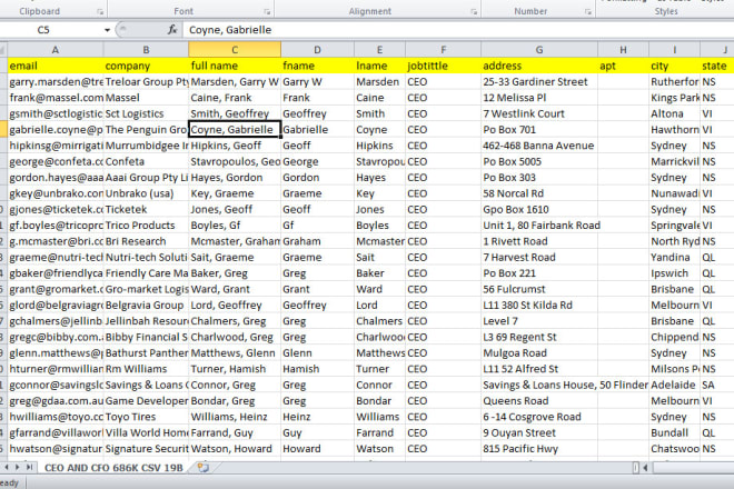 I will do 100k fresh ceo and cfo email ready database