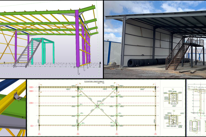 I will do 3d modelling, steel detailing, shop, assembly, ga drawings