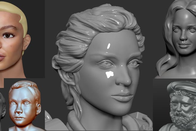 I will do a 3d model of a person by photo, character