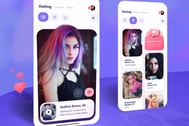 I will do android,web,IOS, mobile dating app, video chat, social media,online dating