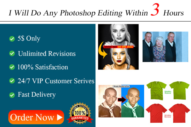 I will do any photoshop work professionally within 3 hours