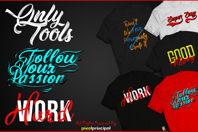 I will do awesome typography t shirt design within 4 hour