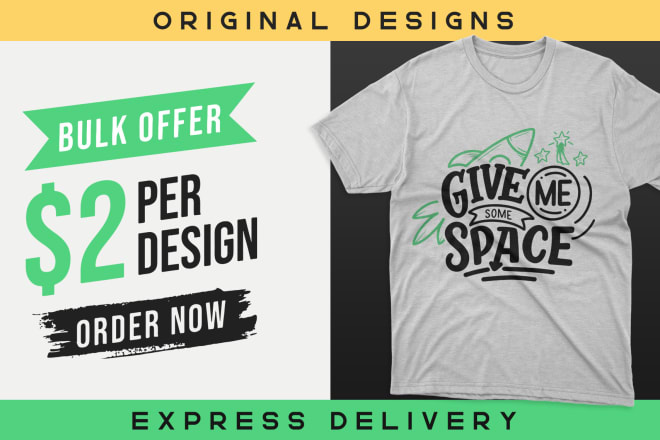 I will do bulk t shirt design for print on demand business