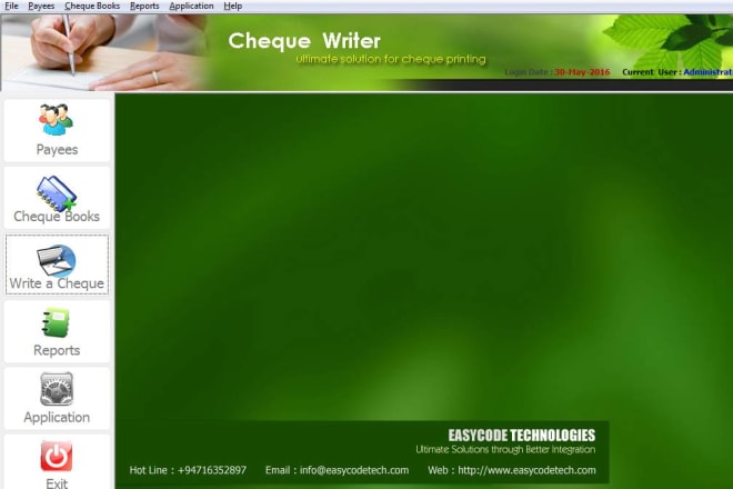 I will do cheque writer software solution