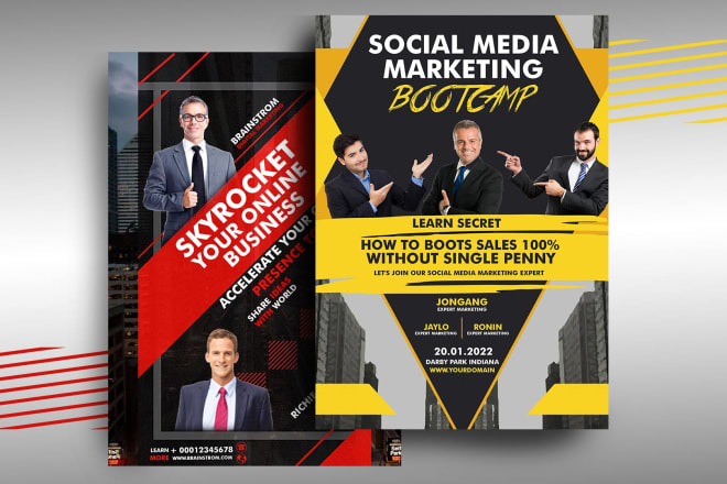 I will do creative conference flyer, marketing flyer and agency flyer 24 hour