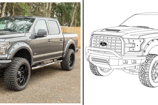I will do detail line art from blur jpeg to vector editable format