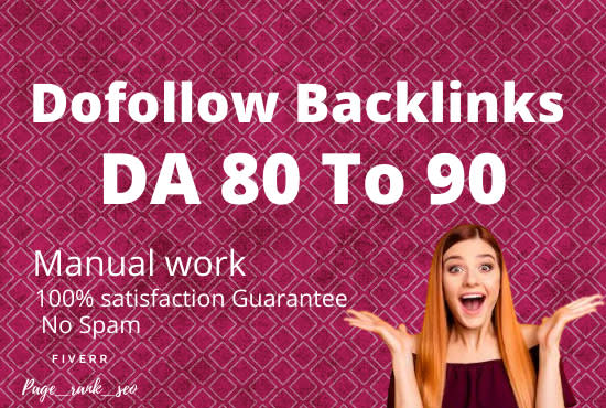 I will do dofollow backlinks with manual service