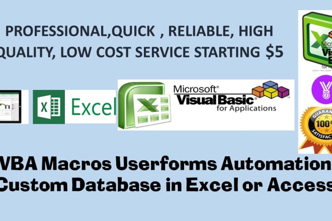 I will do excel vba and data analytics